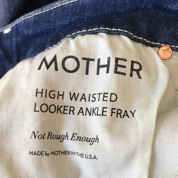 Mother jeans  high waisted looker ankle  fray. W25 wash not rough enough - Picture 7 of 8